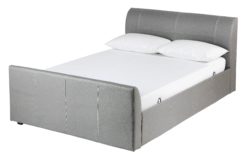 Collection - Enrique Grey Ottoman - Bed Frame - Kingsize